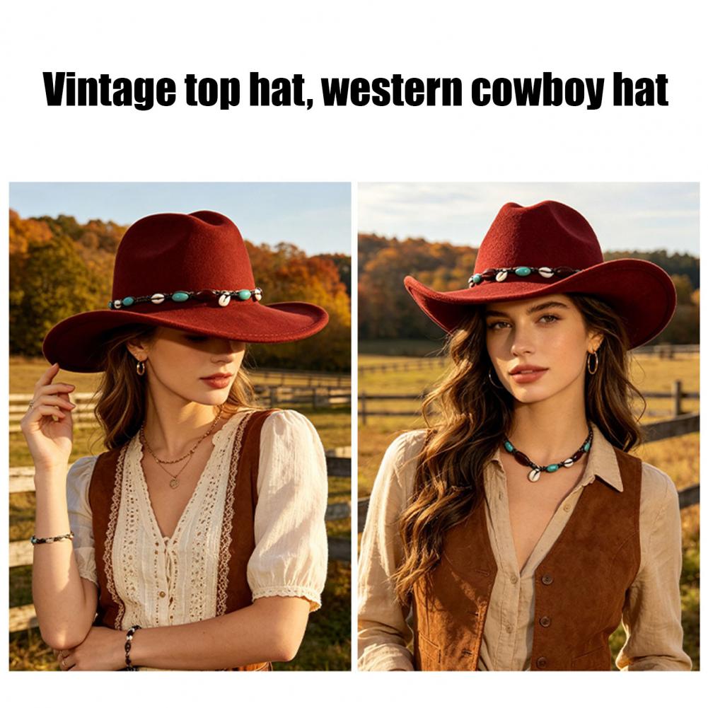 Fedora Hat Wool - Kapelusz w stylu westernowym, wykonany z