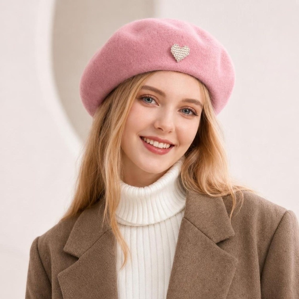Beret French Wool - Modny, ciepły zimowy wełniany beret w