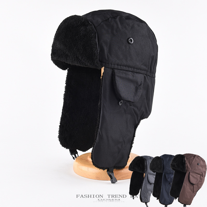 Winter Trapper Hat - 1 szt. Męska zimowa ciepła czapka