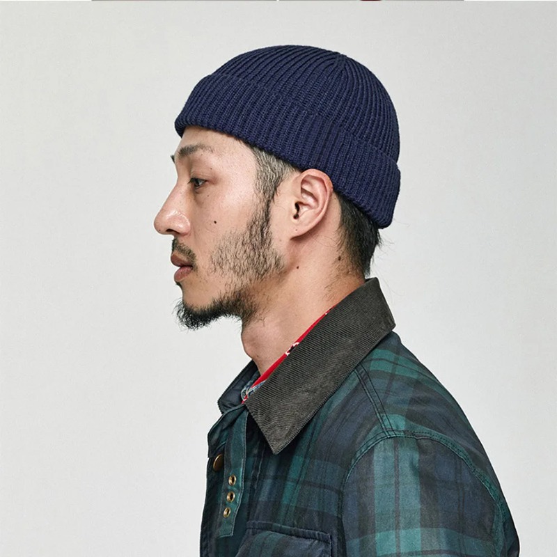 Beanie Cuffed Knit - Zimowa, miękka, dziergana czapka beanie dla
