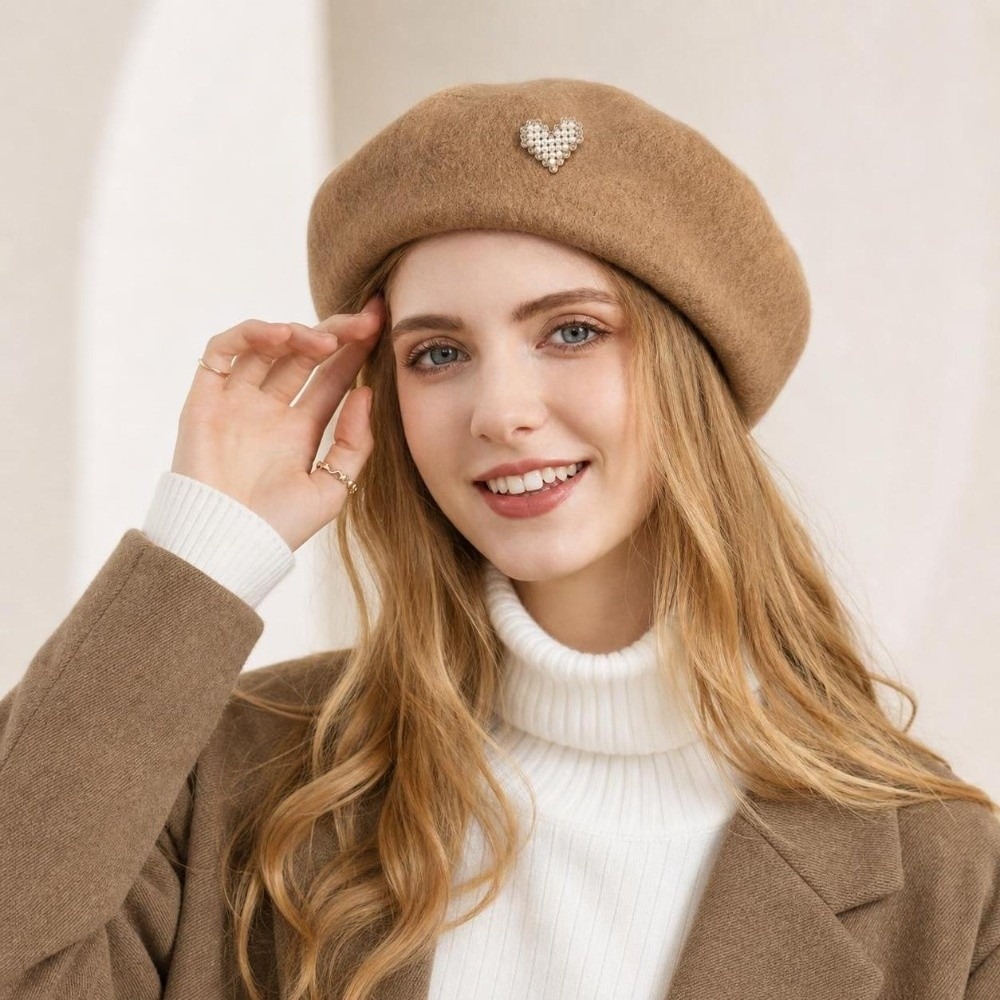 Modny, ciepły zimowy wełniany  – Beret French Wool recenzja i cena